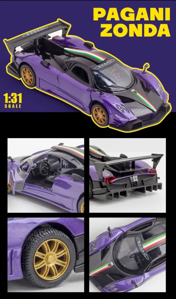 1/32 Pagani Huayra Roadster Miniature Car Model - Image 5