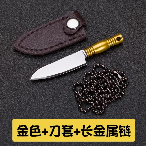 Mini Folding Damascus Design Keychain Knife - Image 16