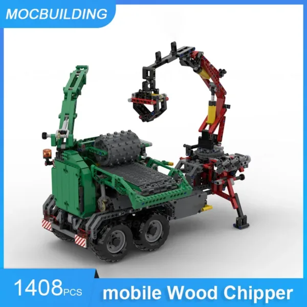 MOC Building Blocks Mobile Wood Chipper 1408PCS