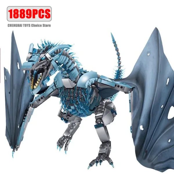 1889pcs Giant Dragon Building Blocks Set - Image 8