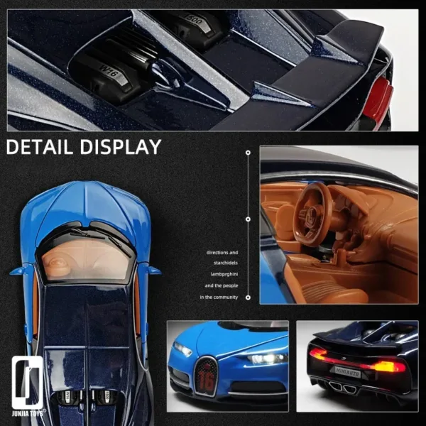 1:32 Bugatti Chiron Alloy Car Model Toy - Image 4