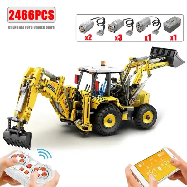 2466PCS Remote Control Backhoe Loader Set