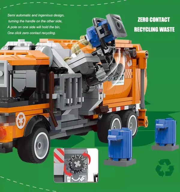 City Technical Sanitation Garbage Truck Toy - Image 4