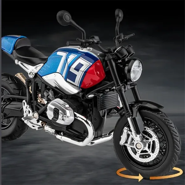 1:12 BMW R NINE T Alloy Motorcycle Model - Image 4