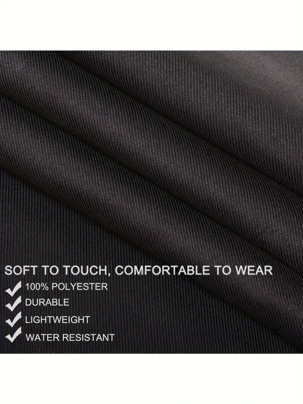 Adjustable Black Apron with Front Pocket - Image 4