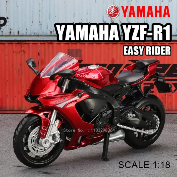 Yamaha YZF-R1 Diecast Model Motorcycle 1:18 - Image 3