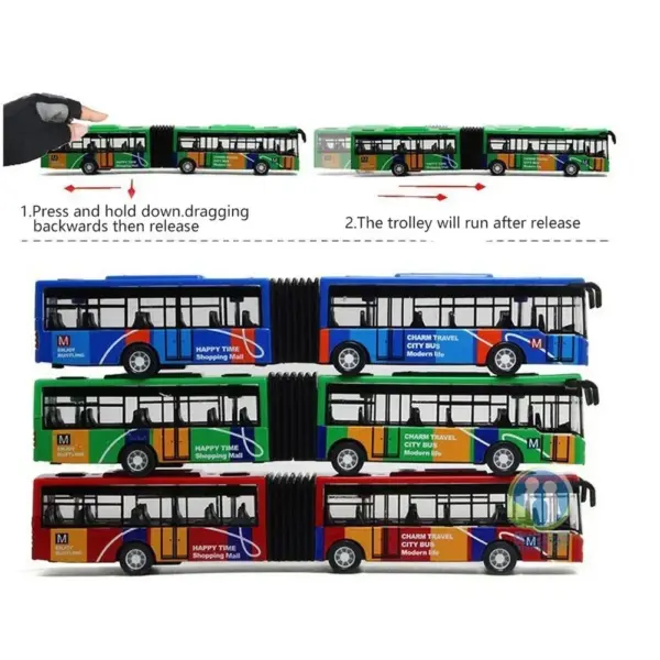 1:64 Diecast City Bus Model Toy for Kids - Image 3