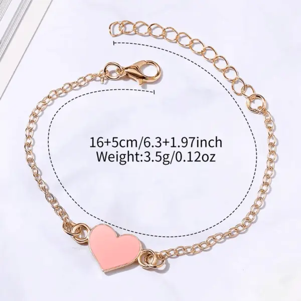 6PCS Women's Rhinestone Heart Quartz Watch Set - Image 6