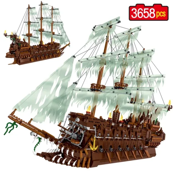 Flying Dutchman Pirate Ship Building Blocks Set - Image 6