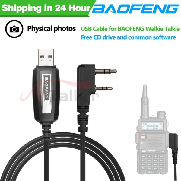 USB Programming Cable for BAOFENG Walkie Talkies