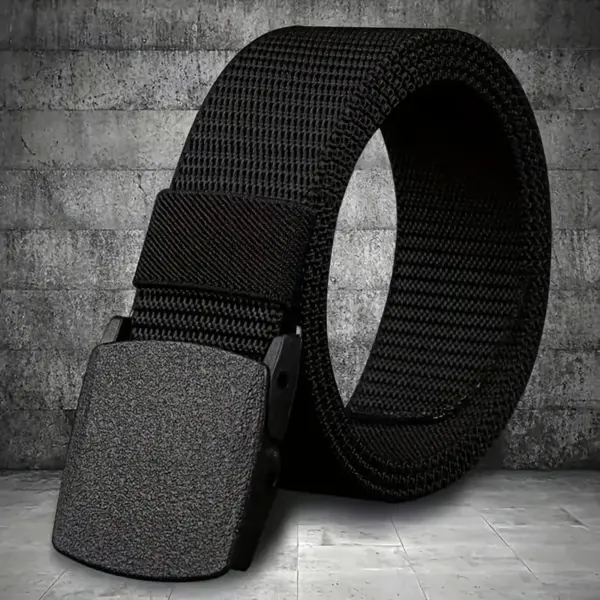 Men's Tactical Canvas Belt with Automatic Buckle - Image 3