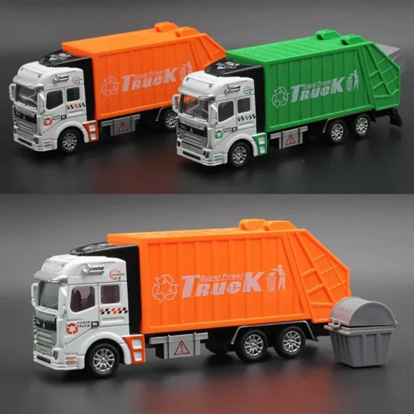 Diecast Mini Garbage Truck Toy for Kids - Image 2