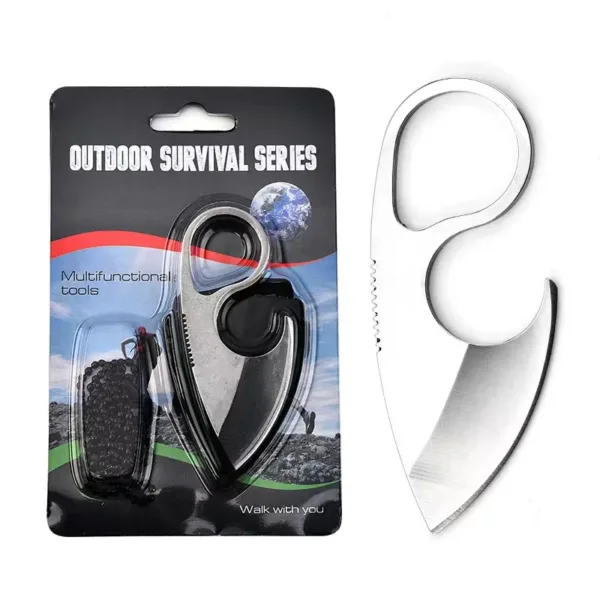 Stainless Steel Fixed Blade Knife with Sheath - Image 7