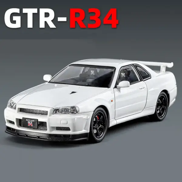 1/24 Scale Nissan GTR R34 Diecast Model Car - Image 7