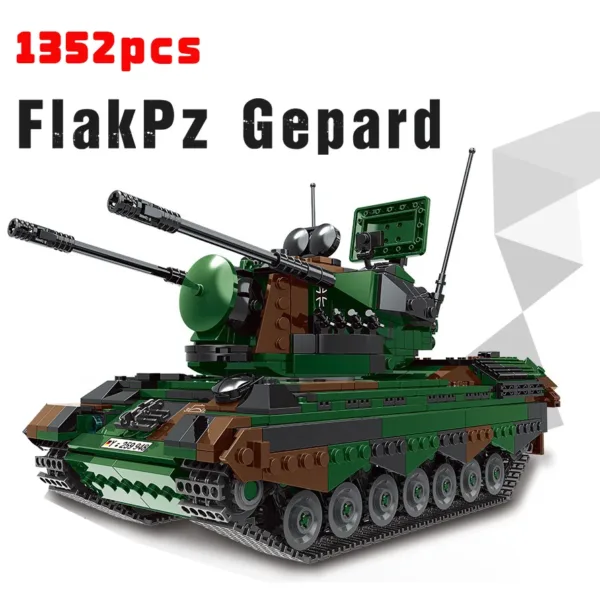 MOC Brick Set FlakPz Gepard Model Kit