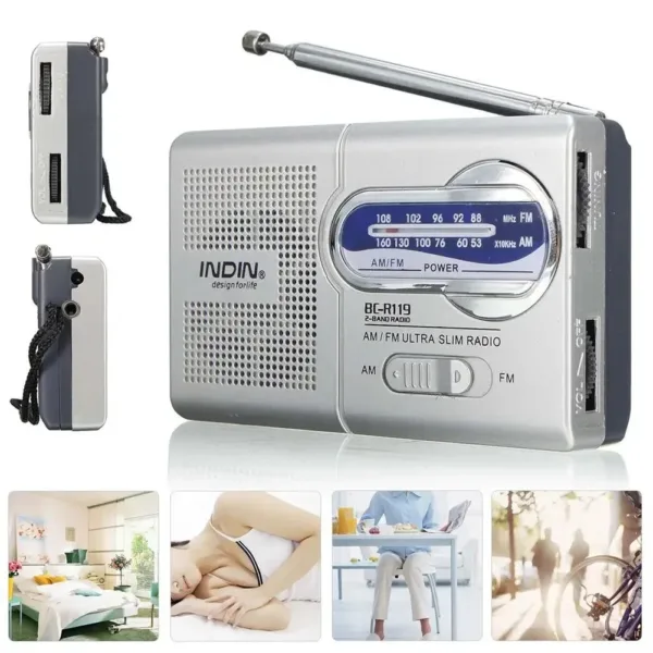 Portable AM/FM Radio BC-R119 in Silver