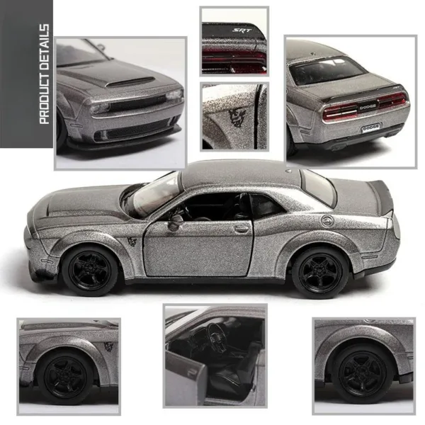 1/36 Dodge Challenger SRT Hellcat Diecast Car - Image 5