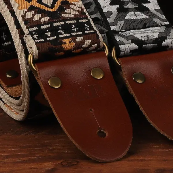 Bohemian Guitar Strap with Leather Ends - Image 3