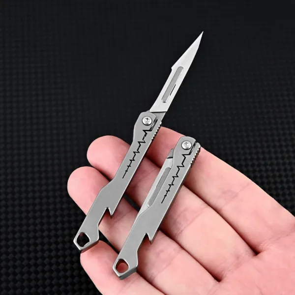 Titanium Alloy Folding Knife with 10 Blades - Image 2