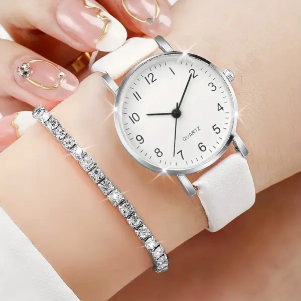 6PCS Women's Quartz Watch and Jewelry Set - Image 3