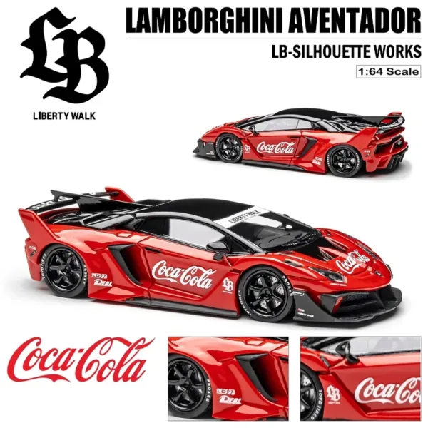 1/64 Lamborghini Aventador Diecast Toy Model - Image 5