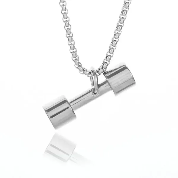 Fashion Barbell Dumbbell Pendant Necklace - Image 44