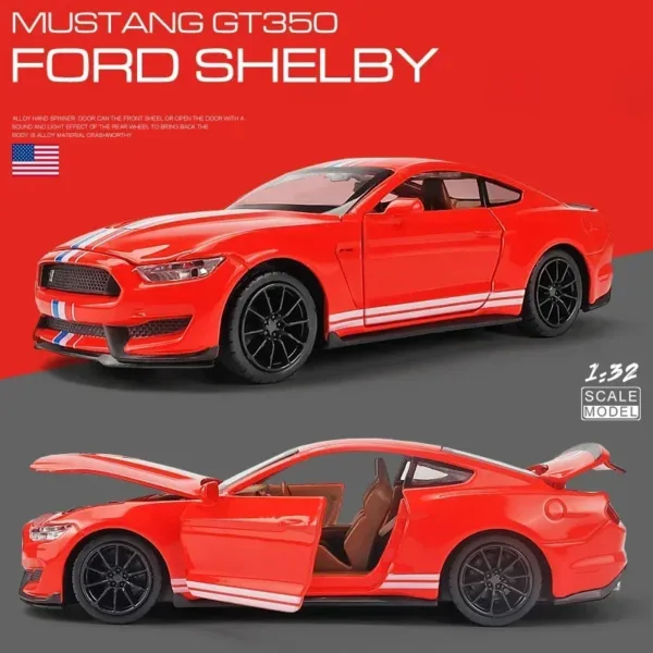 1:32 Ford Mustang Shelby GT350 Alloy Model Car - Image 7