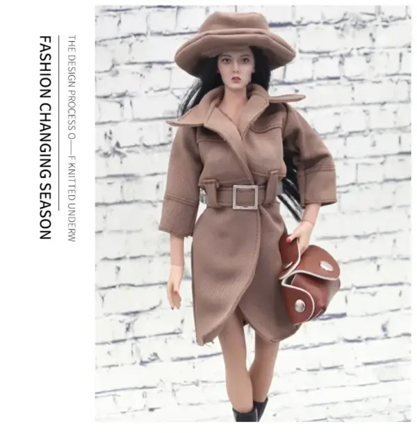 1/6 Scale Doll Overcoat and Hat Set - Image 3