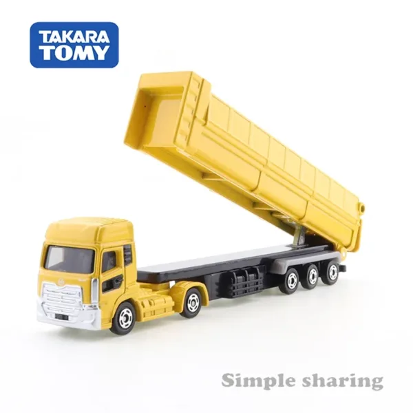 Takara Tomy 1:64 Yellow Dump Truck Model - Image 4