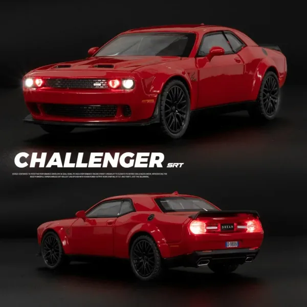 Dodge Challenger Helicat SRT Red Eye Diecast Car - Image 4