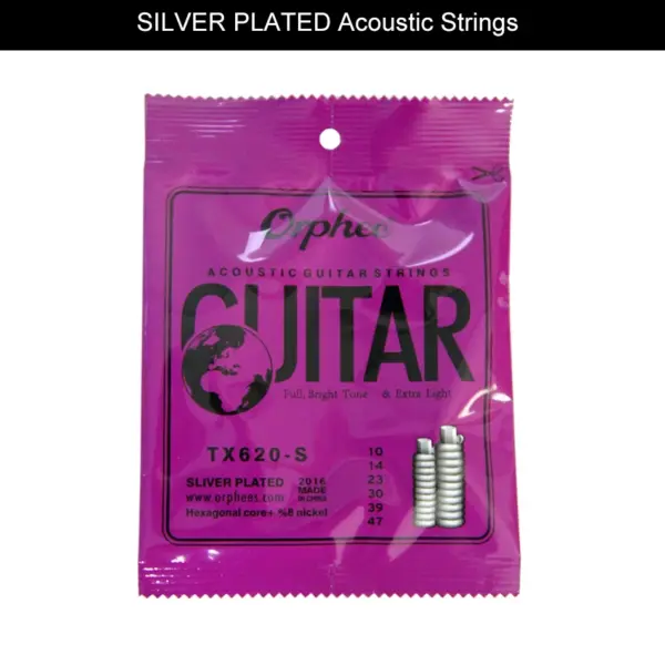 Orphee TX620-S Silver Plated Acoustic Guitar Strings