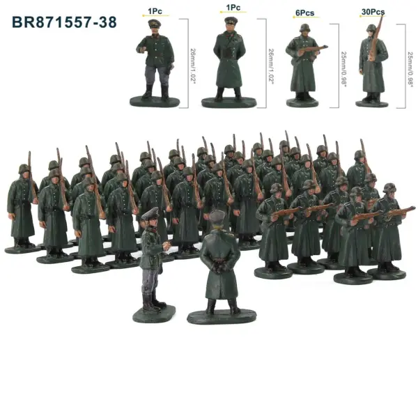 38pcs HO Scale Military Figures Set - Image 17