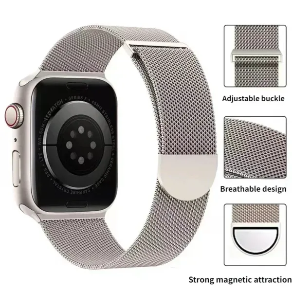 Milanese Strap for Apple Watch Series 9-2 - Image 2