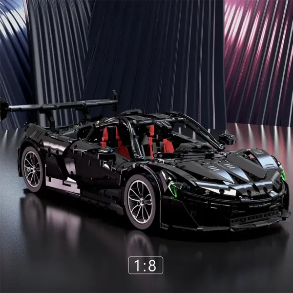 3686PCS Black Super Sport Car Building Blocks - Image 2