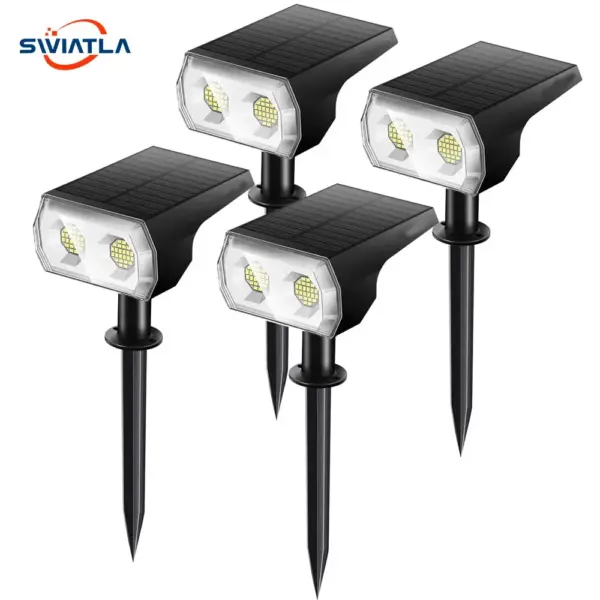 48 LEDs Solar Landscape Spotlights Set