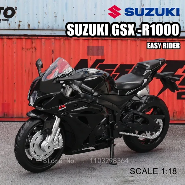 1:18 Suzuki GSX-R1000 Diecast Motorcycle Model - Image 4