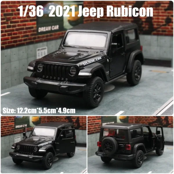 1/36 Jeep Wrangler Rubicon Diecast Model Car - Image 19