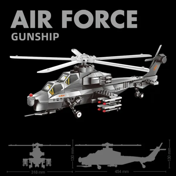 Mustang Helicopter Building Block Toy Set - Image 5