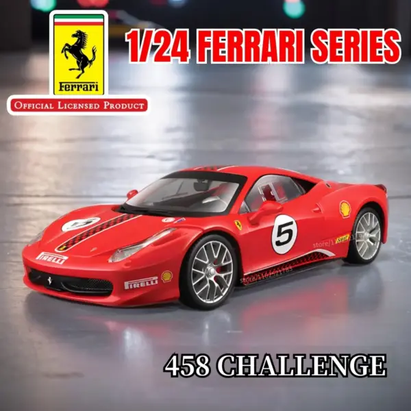 1:24 Scale Ferrari Diecast Car Model - Image 23