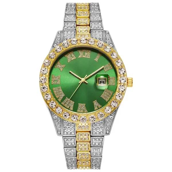 Luxury Hip Hop Quartz Watch with Rhinestones - Image 11