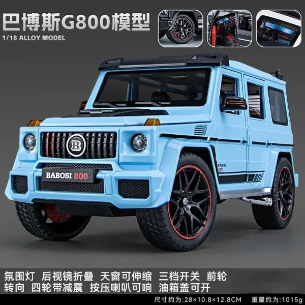 1:18 Mercedes Benz BRABUS G800 Diecast Model - Image 11