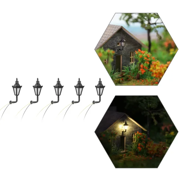 5pcs Outdoor LED Lampposts for Model Railways - Image 2