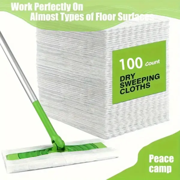 100 Disposable Dust Removal Cloths for Mops