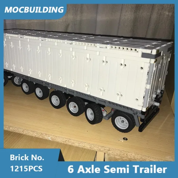 MOC Building Blocks 6 Axle Semi Trailer 1215PCS - Image 2