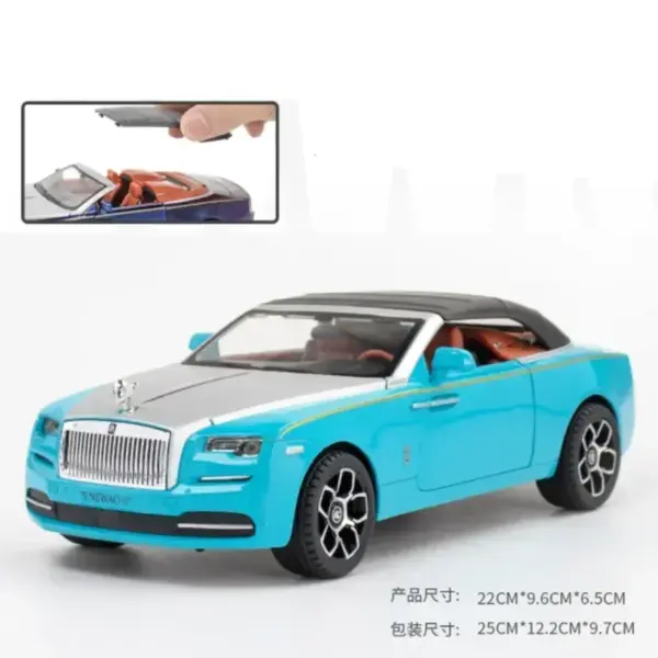 1:24 Rolls Royce Dawn Metal Toy Car Model - Image 10