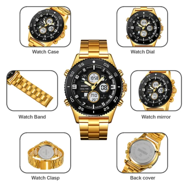 Men's Dual Display Waterproof Digital Watch - Image 4