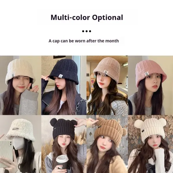 Chic Knit Bucket Hat for Women - Soft Beanie - Image 4