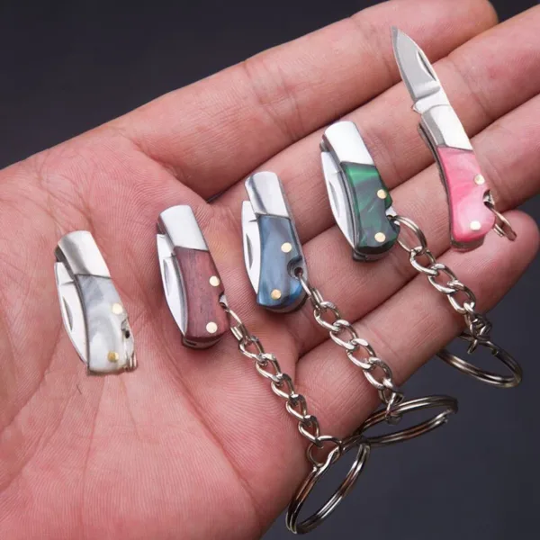 Mini Folding Knife Keychain with Sharp Blade - Image 2