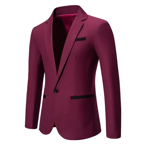 Men's Casual Spring Blazer Jacket - Image 2