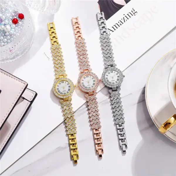 2PCS Women's Quartz Watch and Bracelet Set - Image 4